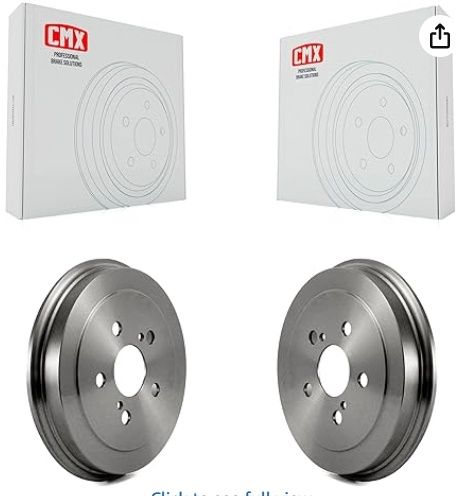 CMX Rear Brake Drums Pair Replacement For Toyota Corolla Prius Celica