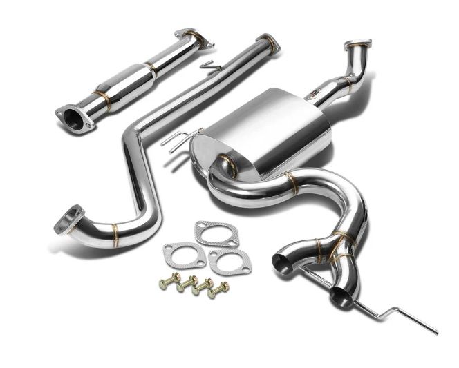 J2 ENGINEERING 2012-2014 Hyundai Veloster Base Catback Exhaust w/Muffler Tip - Stainless Steel