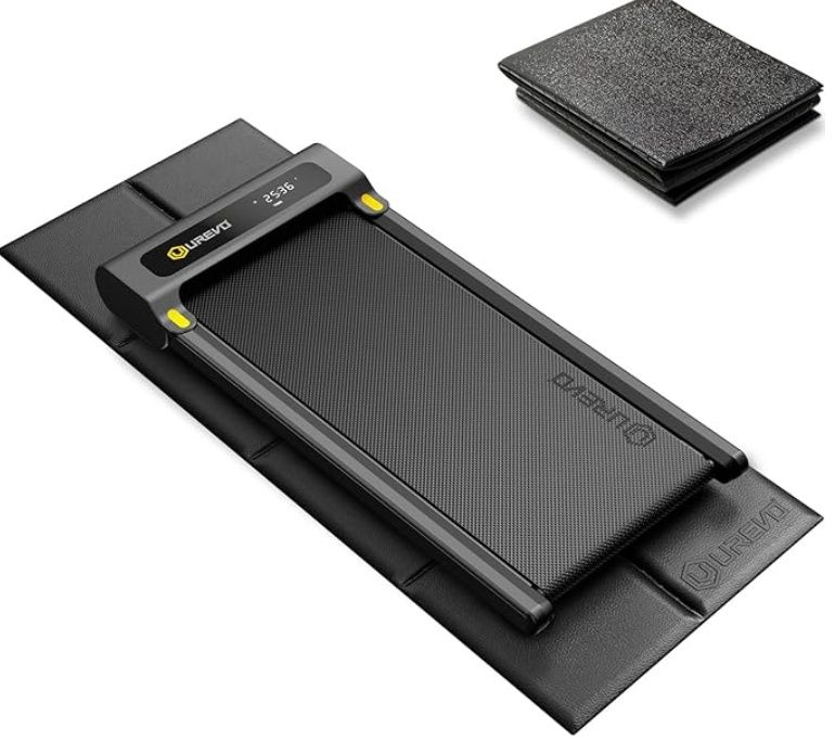 UREVO Foldable Treadmill Mat, Exercise Bike Mats for Home Gym Workout