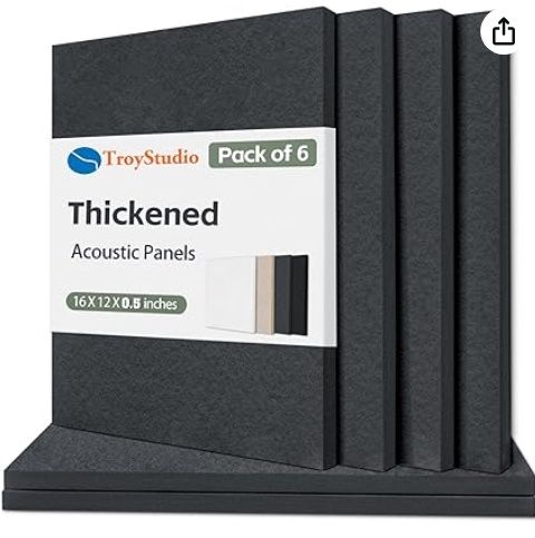 Thickened Acoustic Panels, 16 x 12 x 0.4 Inches Pack of 6 Felt Wall