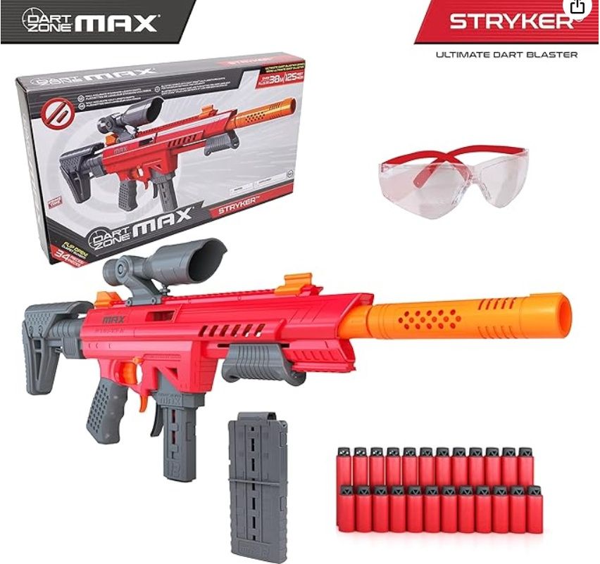 Dart Zone Max Stryker Ultimate Dart Blaster, Red