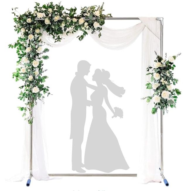 Wedding Arch Backdrop Stand,7x6 FT Metal Arch Backdrop Stand