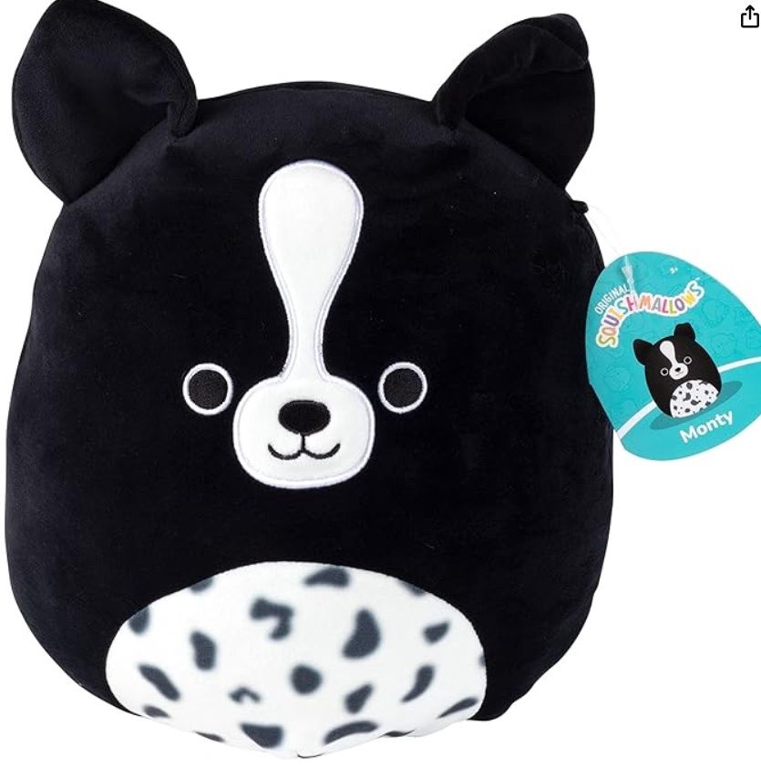 Squishmallows Original 10-Inch Monty The Border Collie Dog