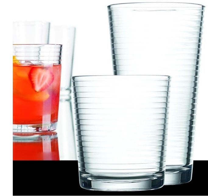 16 Piece Solar Drink Glass Set by Home Essentials &amp; Beyond