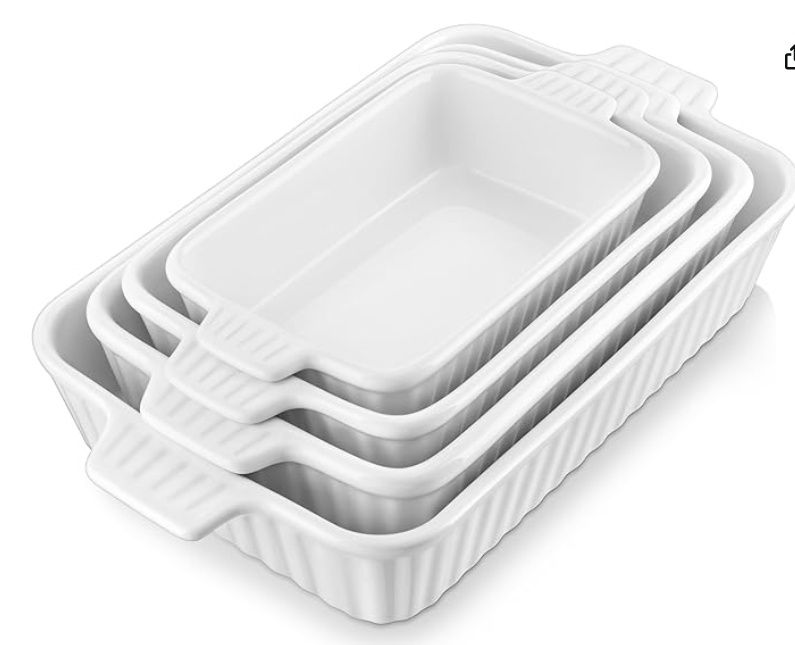MALACASA Casserole Dishes for Oven, Porcelain Baking Dishes
