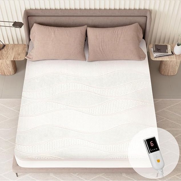 Heated Mattress Pad Twin Size-Single Controller Electric Mattress Pad