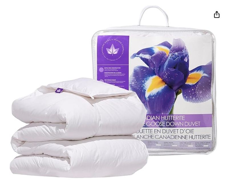 Canadian Down &amp; Feather Co. - All Season Weight Canadian Hutterite Goose Down Duvet Queen Size