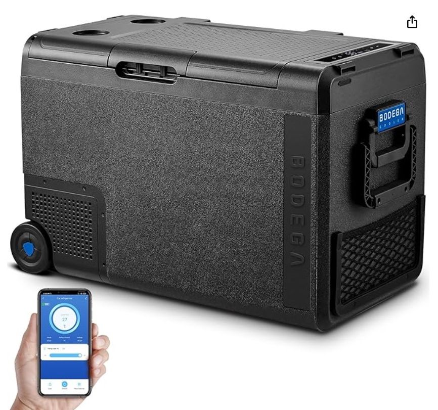 12 Volt Car Refrigerator, Car Fridge Protable Freezer WIFI APP Control, 50Quart (48L) RV Electric Cooler -4℉-68℉