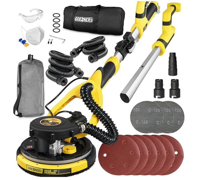 Drywall Sander, 6.5-amp Powerful Electric Drywall Sander with Vacuum, 99.5% Dust Removal