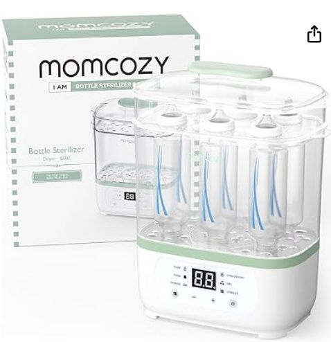 Momcozy Bottle Sterilizer and Dryer, 8-in-1 Electric Steam Baby Bottle Sterilizer