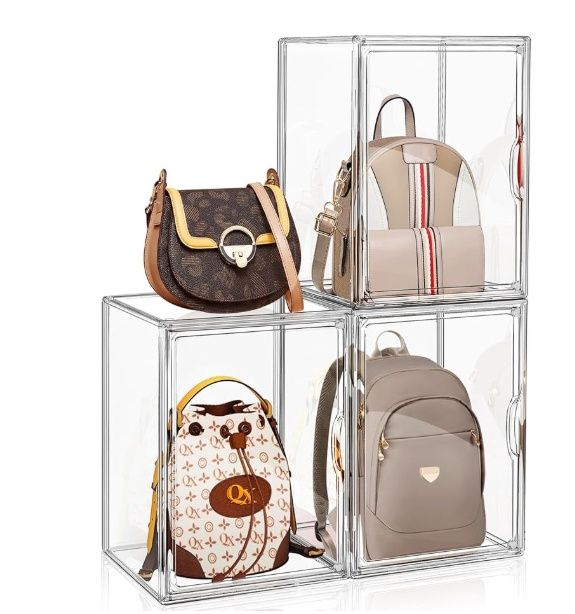 3 Packs Clear Handbag Storage Organizer for Closet