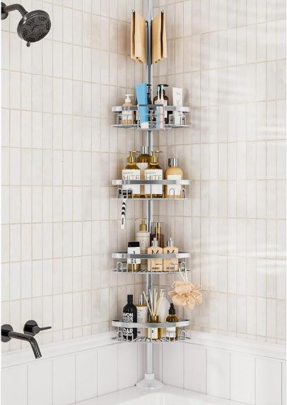 Rustproof Shower Caddy Corner Shelves for Bathroom, Shower Stand Corner
