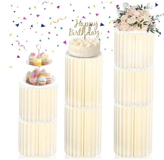 Stacking-Block Design Cake Stands, 7 pcs