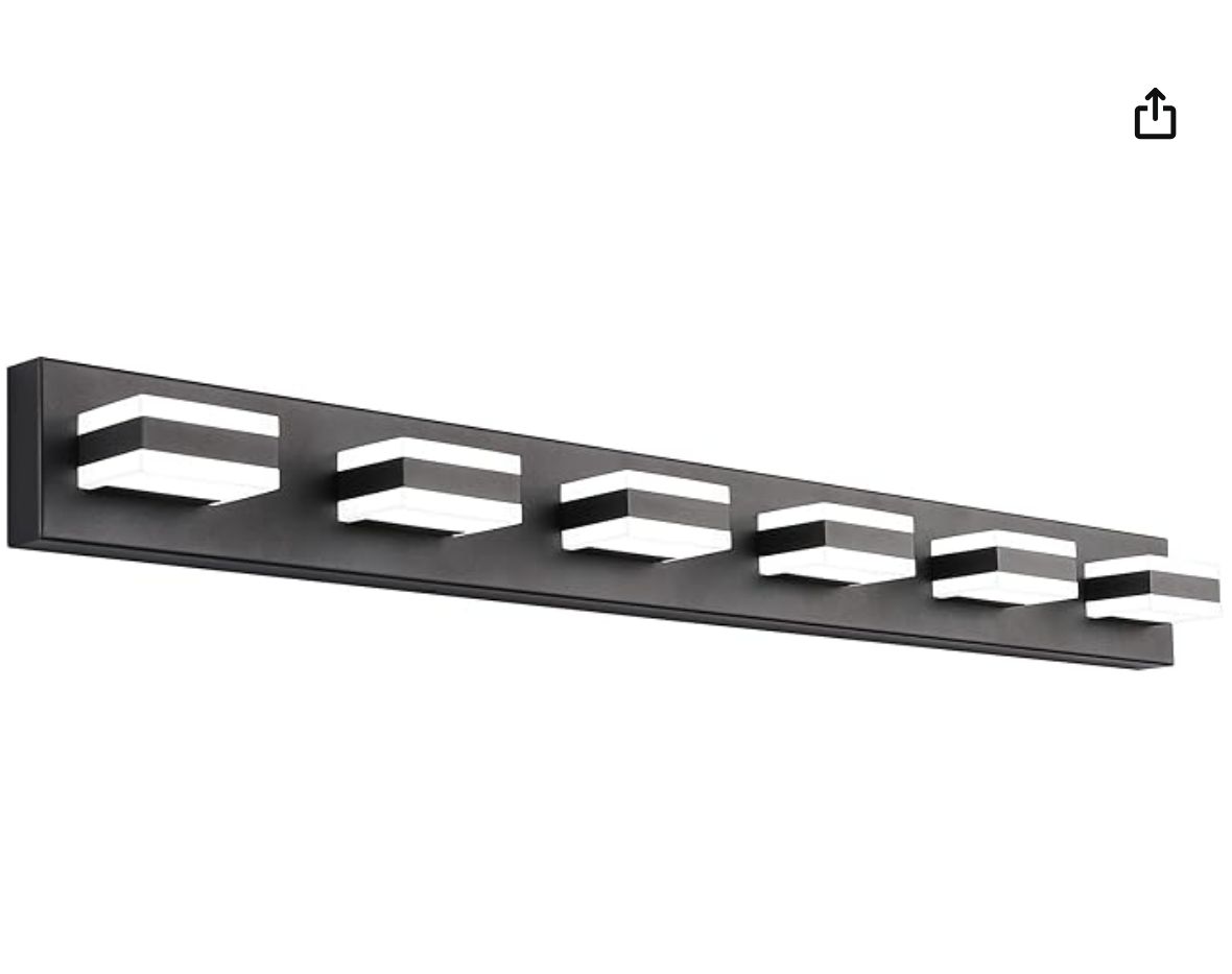 SOLFART Dimmable Matte Black Bathroom Light