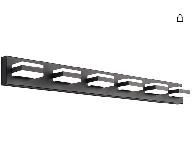 SOLFART Dimmable Matte Black Bathroom Light