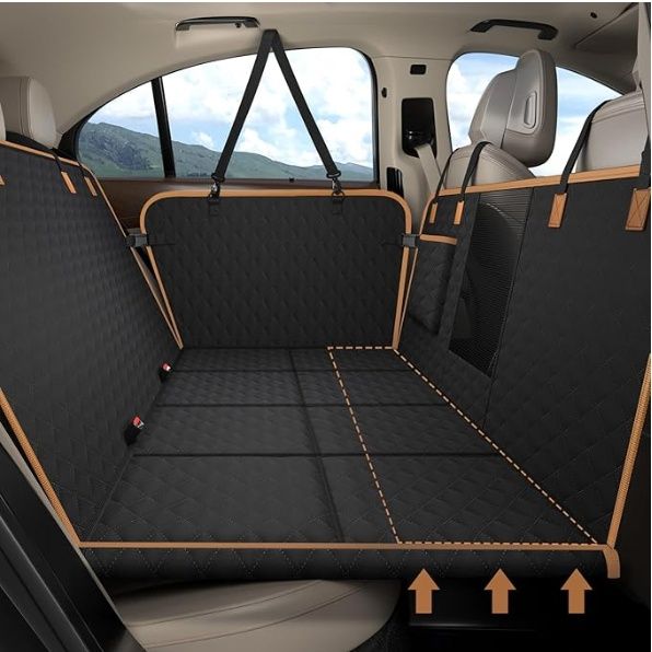 Hard Bottom Dog Car Seat Cover, Dog Seat Cover for Back Seat, Waterproof Dog Car Seat