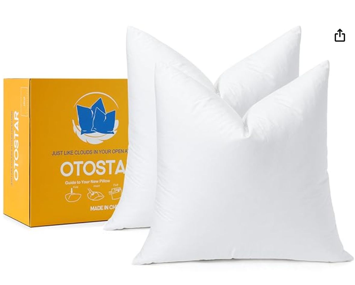 Down and Feather Throw Pillow Inserts