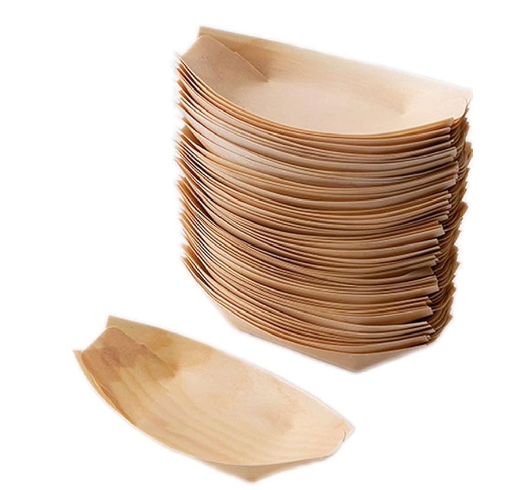 Disposable Wood Boat Plates
