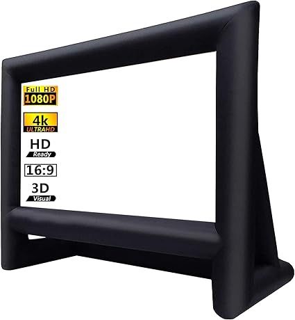 16ft Inflatable Movie Screen Outdoor Projector Screen with Air Blower Storage Bag