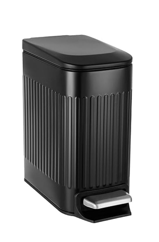 Small Black Bathroom Trash Can