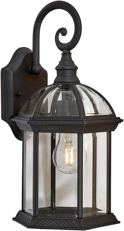 Hamilton Hills Classical Outdoor Wall Mount Sconce | Black Metal