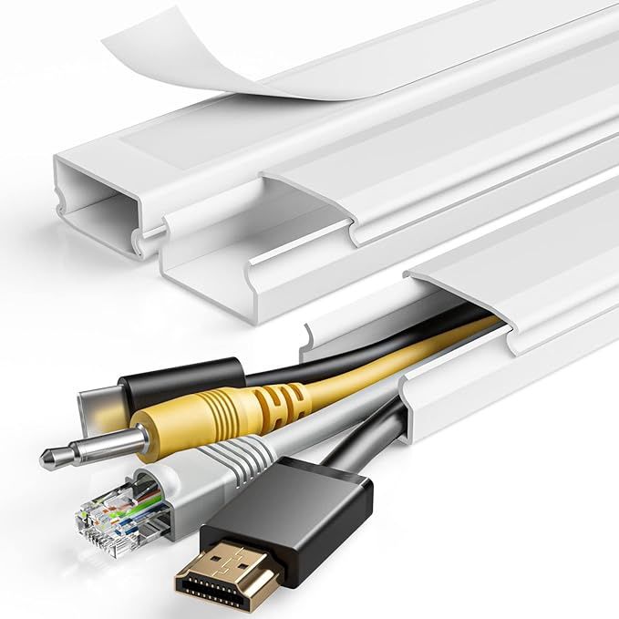 Yecaye TV Cord Hider, 42in Cord Cover, Large Cable Hider, Wire Covers for 4 Cords