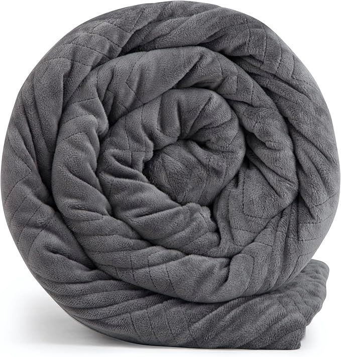 Classic Weighted Blanket with Duvet Cover - Calm Sleeping for Adult and Kids - 35 lb