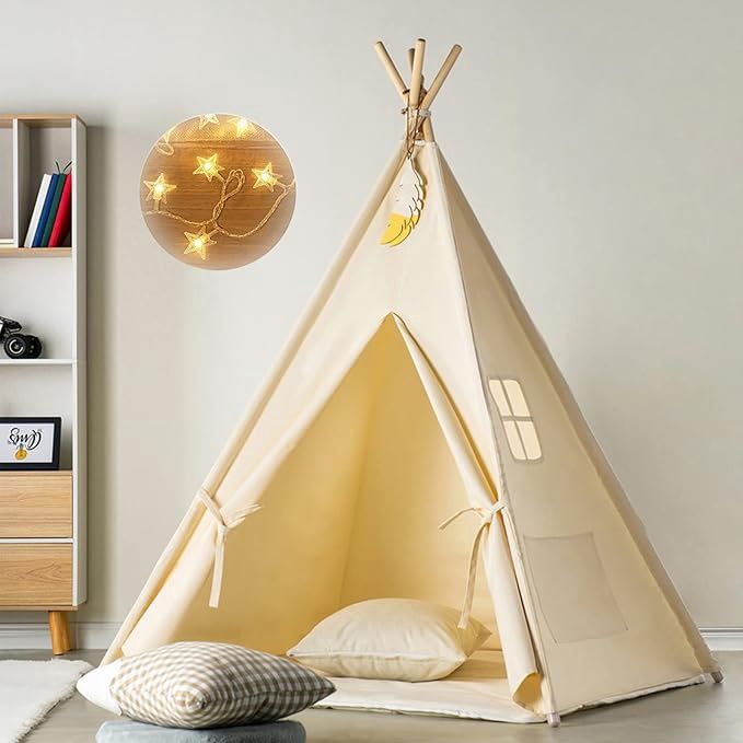 PINK Teepee Tent for Kids Upgraded, Indoor Play Tent for Kids