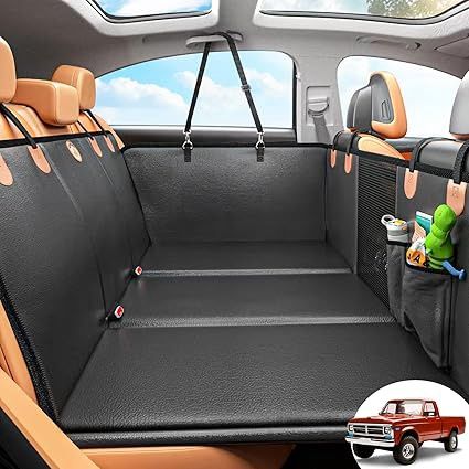 MYJAQI Upgraded Hard Bottom Dog Car Seat Cover for Truck Back Seat