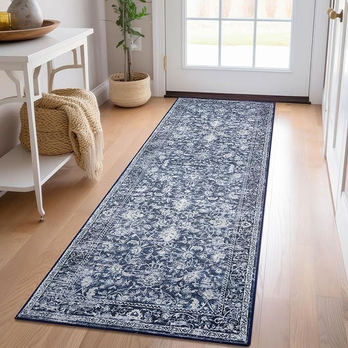 KILOCOCO Hallway Runner 2x6 Rug Runner Vintage Floral Rug