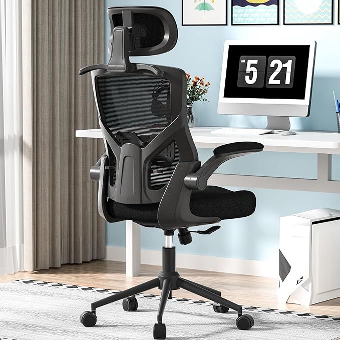 Ergonomic Office Chair, High Back Mesh Desk Chair with Thick Molded Foam Cushion