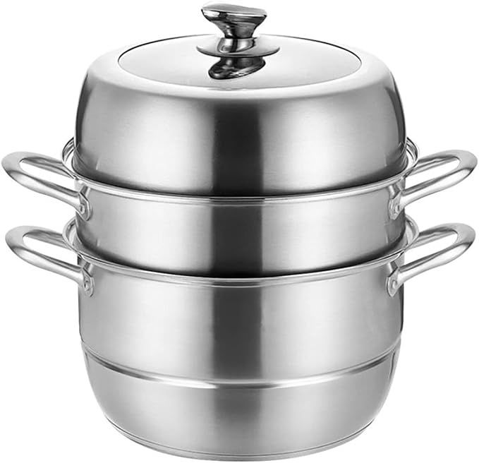 NEW 304 Stainless Steel Steamer, Multi-Function Pot, Universal Thick Three-Layer Steamer