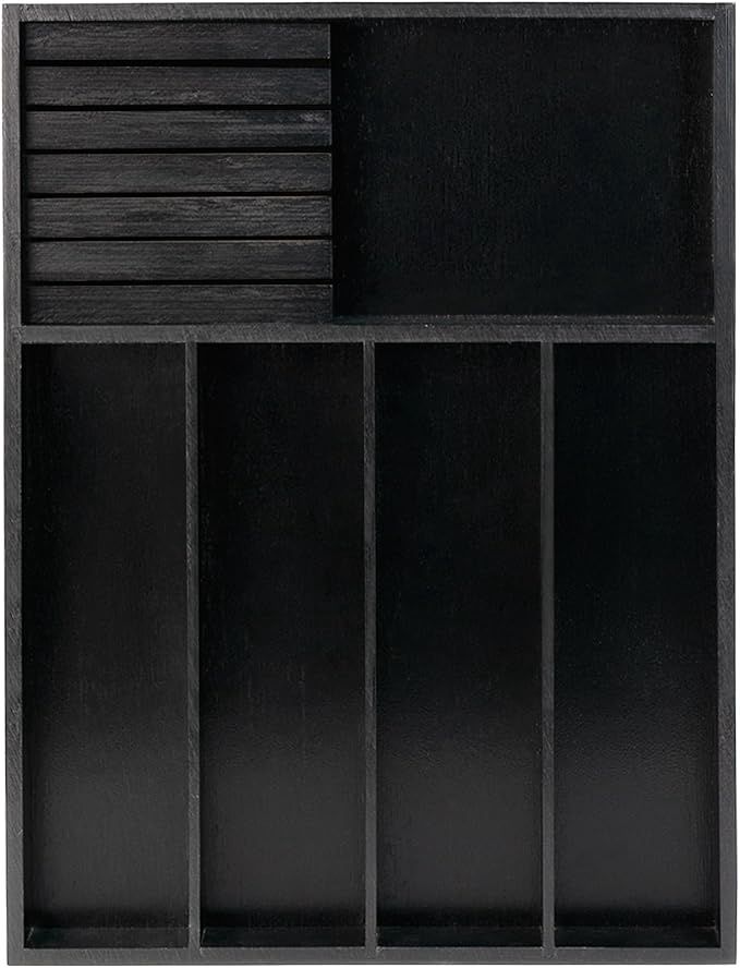 VaeFae Bamboo Silverware Organizer, Utensil Holder for Drawer, Wooden Cutlery