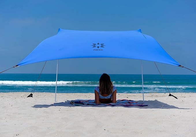 Neso Tents Beach Tent with Sand Anchor, Portable Canopy Sunshade - 7' x 7'