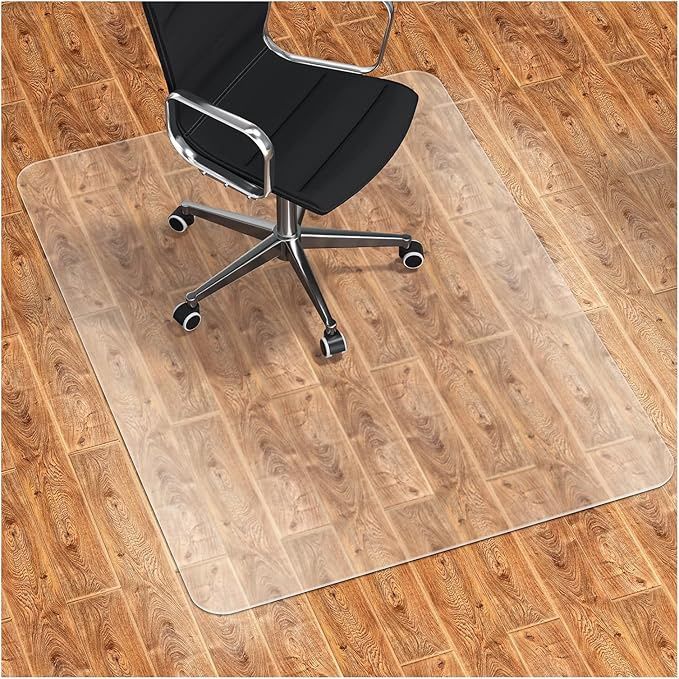 WASJOYE Chair Mat for Hardwood Tile Floor, 36&quot;x48&quot; PVC Floor Protector