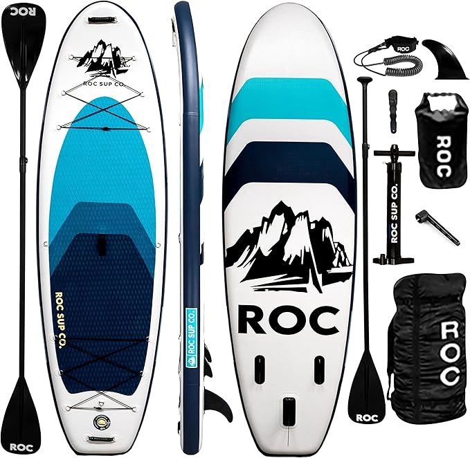 Roc Inflatable Stand Up Paddle Boards with Premium SUP Paddle Board Accessories