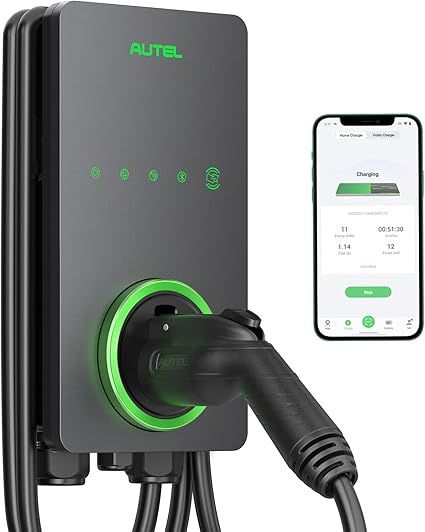 Autel Level 2 EV Charger 50 Amp Home Smart AI Electric Vehicle (EV) Charger, Wi-Fi and Bluetooth