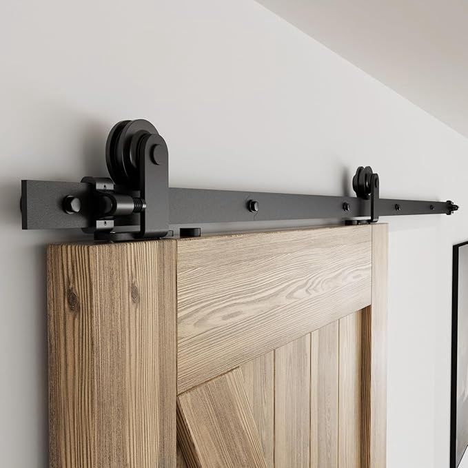 CCJH 6FT/72&quot; Barn Door Hardware Kit, for Single Wood Door, Heavy Duty