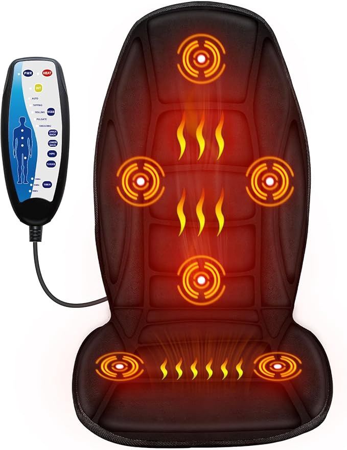 Chair Massager Cushion, Back Massager with Heat, Electric Seat Massage Pad, Back Massage Chair