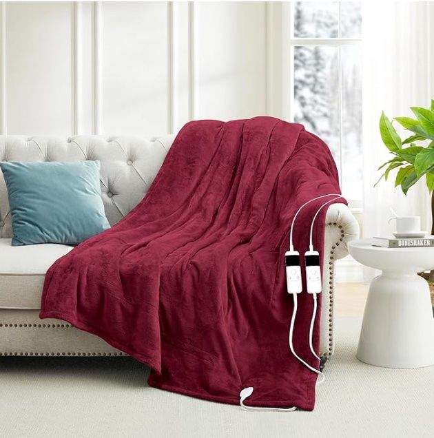 Heated Electric Blanket with 10 Heat Levels, Queen