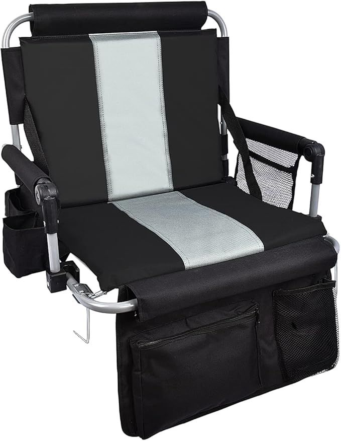Stadium Seat with Back Support, Bleach Seat with Backrest and Cushion