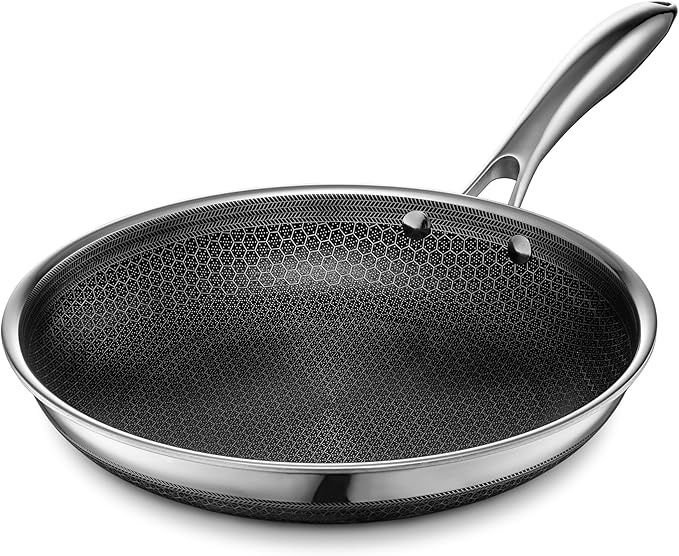 HexClad Hybrid Nonstick Frying Pan, 10-Inch, Stay-Cool Handle