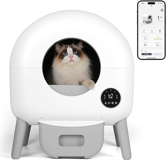 Self Cleaning Litter Box - 100L Automatic Litter Box for Multiple Cats