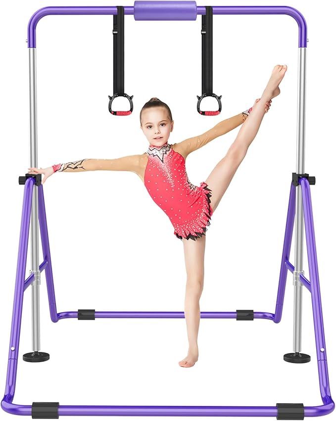 KidoGym Gymnastics Bar, Gymnastic Bar for Kids for Home, Foldable Gymnastics Training