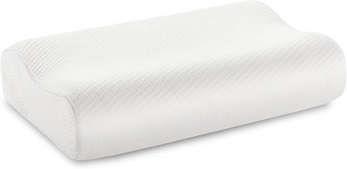 Dream Serenity Plush Contour Memory Foam Pillow - White