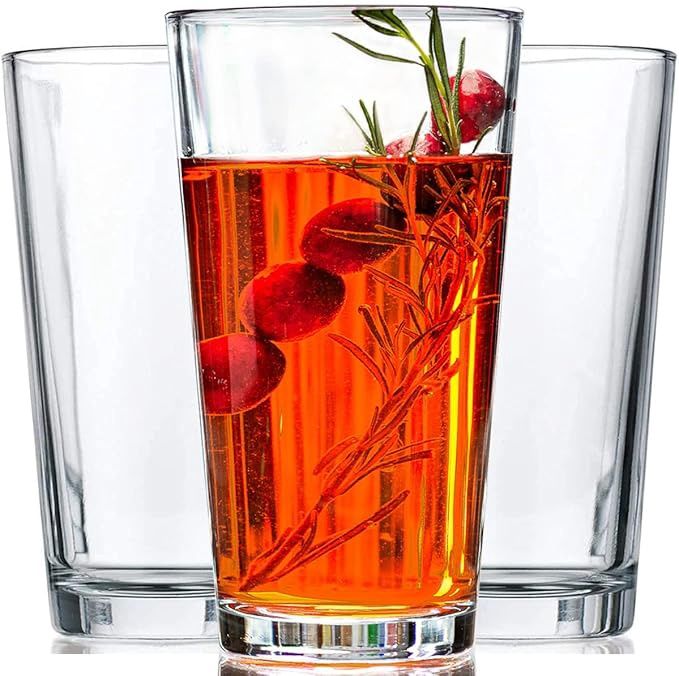 Set of 10 16oz. Glass Cups - Sake Sets Dishwasher Safe Cocktail Glasses