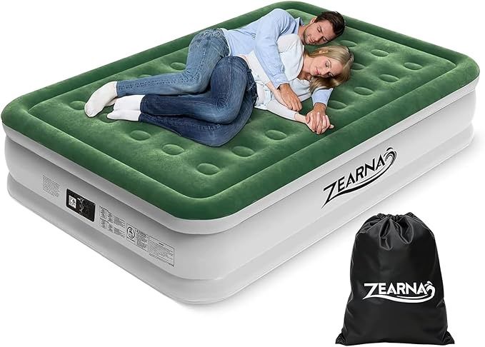 Air Mattress Queen with Built in Pump - Upgraded Inflatable Mattress, 2 Mins Quick Self Inflating