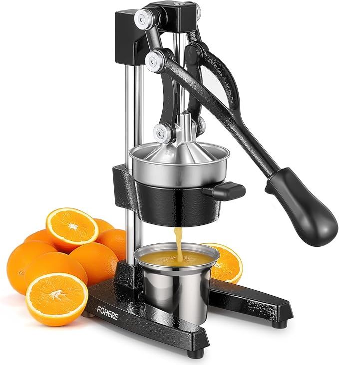FOHERE Orange Juicer Squeezer,  Cast Iron Manual Juicer - Hand Press