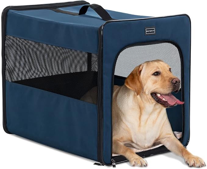 Petsfit Portable Dog Crate - Large - Navy Blue