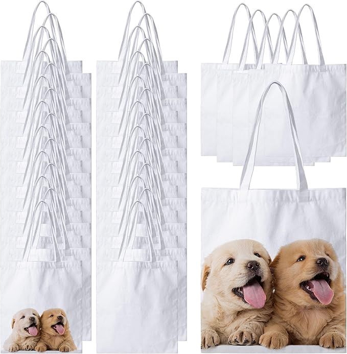 Joyclub 40 Pieces Sublimation Tote Bags Blanks